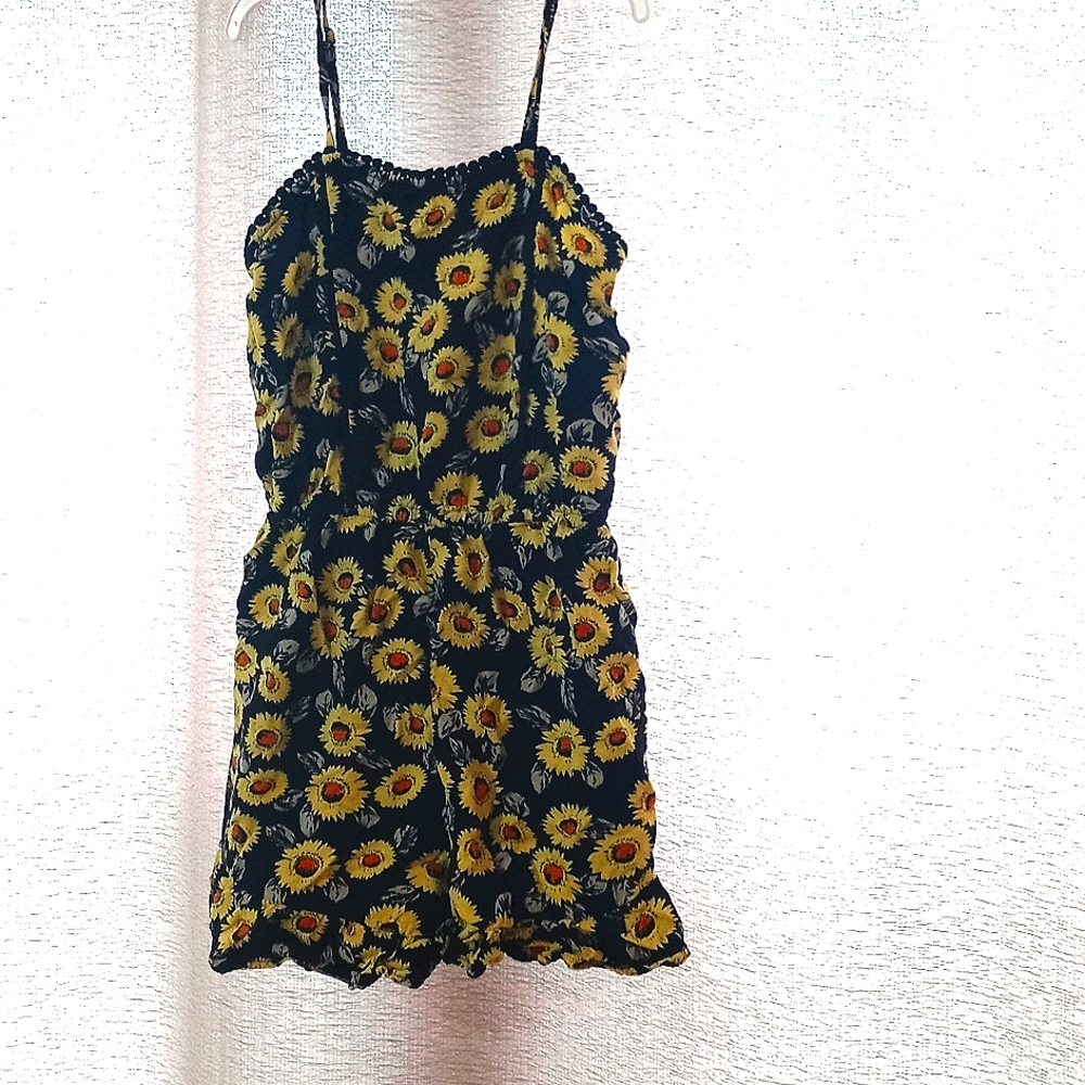 Girls size 10/12 sunflower romper